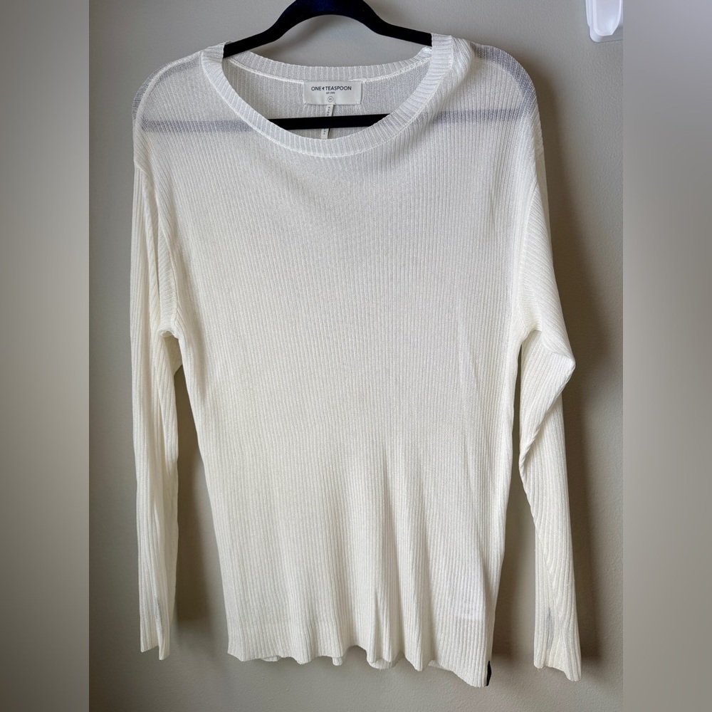 One Teaspoon Amity Sheer Rib Longsleeve Sweater size XS
